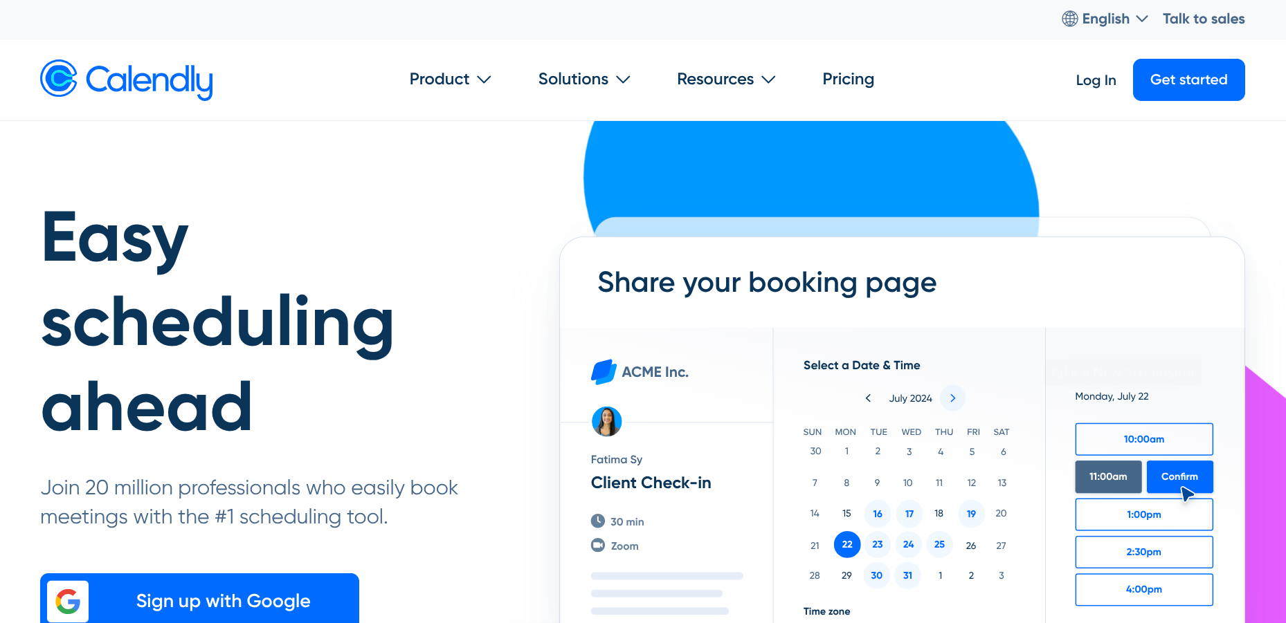 Calendly Homepage