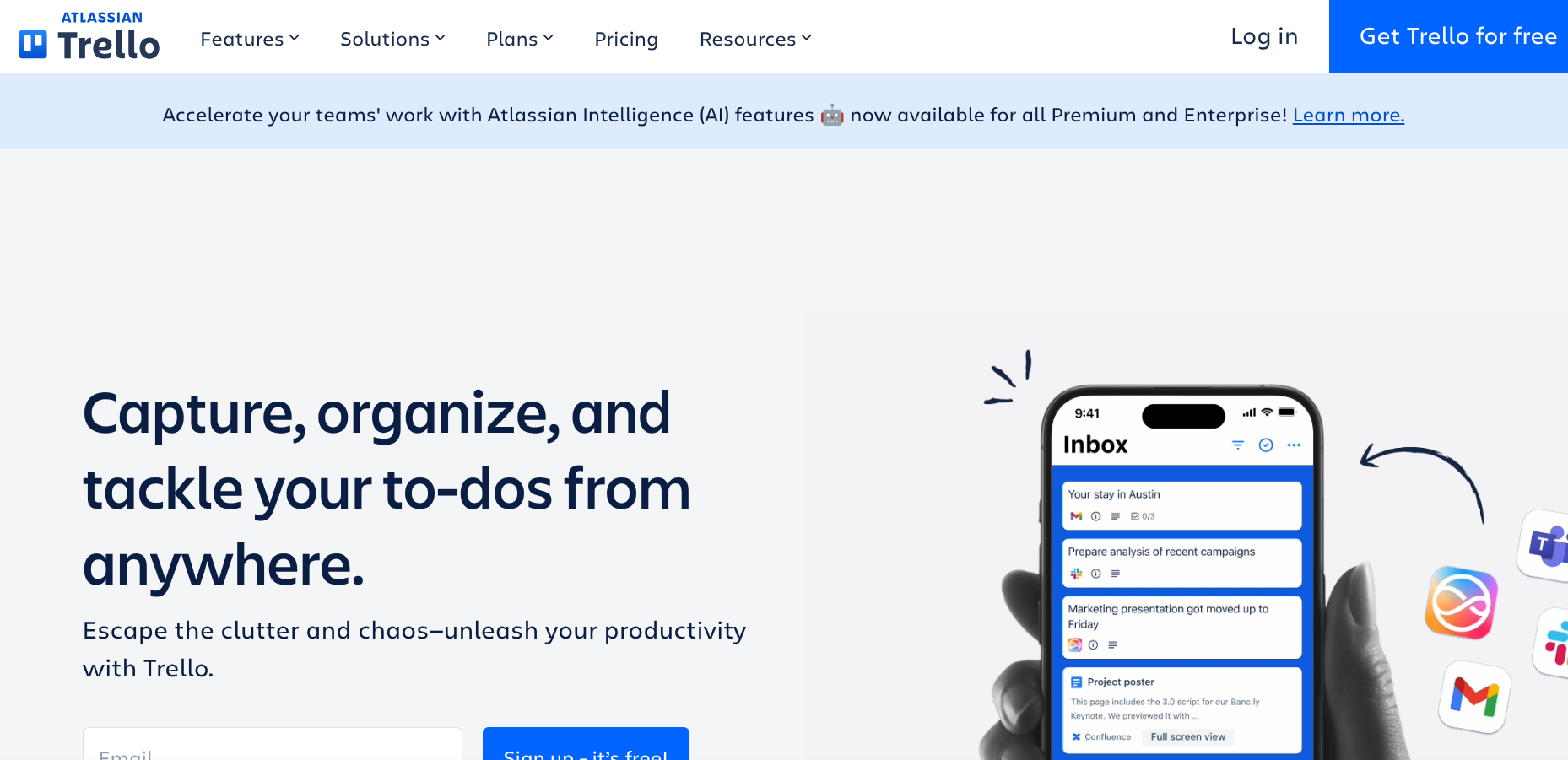 Trello Homepage